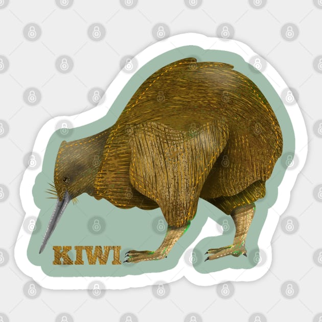 Kiwi bird N.Z. Sticker by mailboxdisco